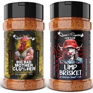 BBQ Rub & Seasoning set of 2 Big Bad Mother Clucker & Limp Brisket - Picture 1 of 8