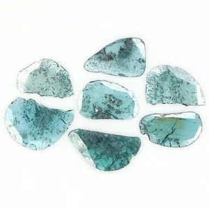 1.86 CT Natural Loose Slice Shape Diamond 8.00 MM Blue Color Slice Diamond LQ718 - Picture 1 of 8