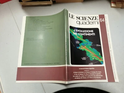 LE SCIENZE QUADERNI n. 64 L'evoluzione dei continenti Felice Ippolito, 1992 - Immagine 1 di 2