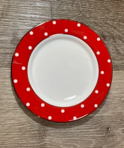 Lenox, Kate Spade, Larabee Road Red, Tidbit Plate (large dot)~new~ - Picture 1 of 4