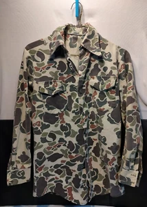 Vintage Walls Shirt Men S Brown Duck Camo Button Up Made in USA Hunting Outdoor - Picture 1 of 10