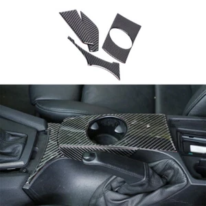 For BMW X3 E83 2006-10 Real Carbon Fiber Gear Water Cup Holder Panel Cover Trim - Foto 1 di 11