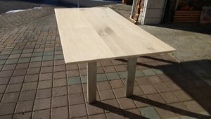 Eiche Tischplatte 2,20 x 1,10 m Massivholz Rustikal Eichenholz Holzgarnitur - Bild 1 von 12