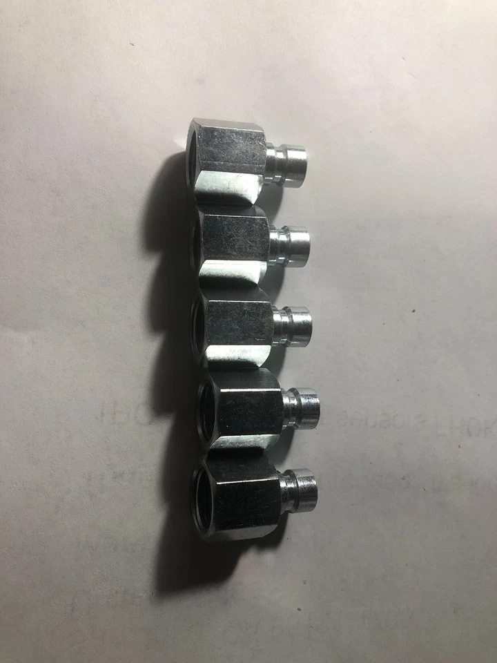 Lot of 5 PARKER Coupler Nipple,1/4-18,1/4 In. Body,Steel, PN252F. D1R8 - Image 1 of 1