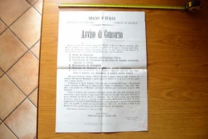 Altes Poster Warning Competition Common Mesola Lehrerin Im Township Goro 1870 - Bild 1 von 1