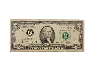 1976 $2 bill Star note w/ Sequence Serial Numbers - Picture 1 of 2