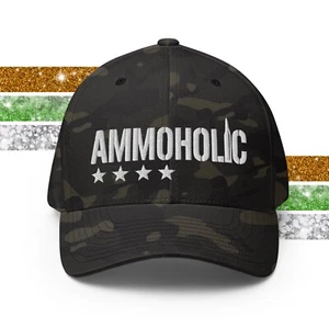 Hunting Camping 2A Ammo Fitted Baseball Flexfit Hat for Men Women - Picture 1 of 77