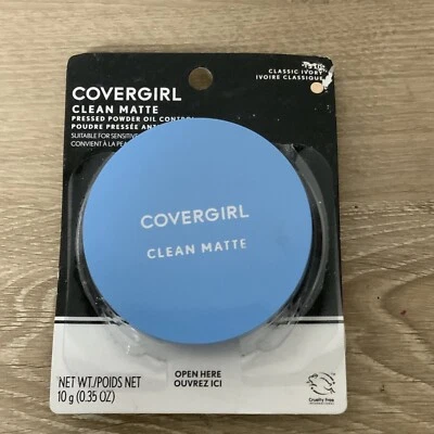 📀 CoverGirl Clean Matte Pressed Powder Oil Control - 510 Classic Ivory NEW - Image 1 of 3