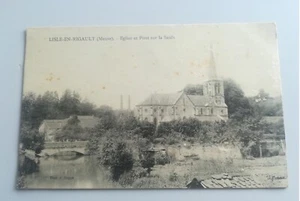 CPA - 55 - LISLE EN RIGAULT - Eglise et pont sur la Saulx - Bild 1 von 2