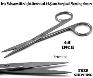 Iris Scissors Straight Serrated 12.5 cm Surgical Nursing shears - Picture 1 of 7