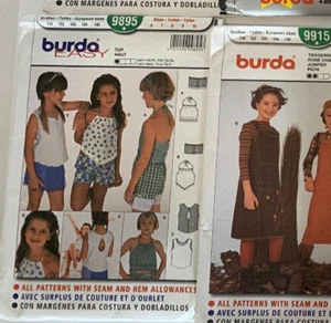 Burda Easy Sewing Patter 9895 Girls Kids Size 6-10 Uncut - Picture 1 of 1