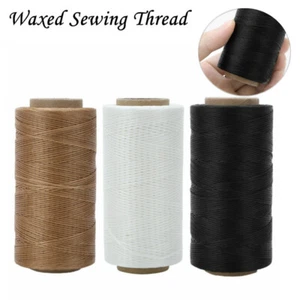 Heavy Duty 150D Flat Waxed Sewing Thread Wax Cord Leather Strings Jewelry Making - Picture 1 of 12