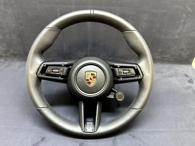 Volante de cuero negro 95C419798 OEM Porsche 992 Carrera GTS Taycan GTS Foto 1 de 4