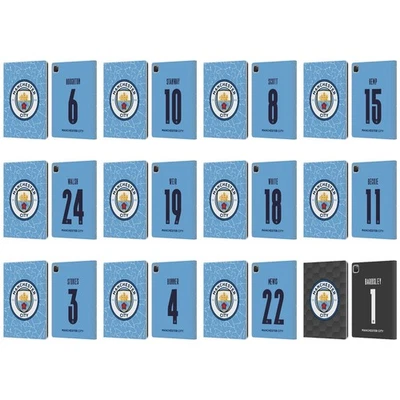 MAN CITY FC 2020/21 WOMEN'S HOME KIT GROUP 1 LEATHER BOOK CASE FOR APPLE iPAD - Image 1 of 4
