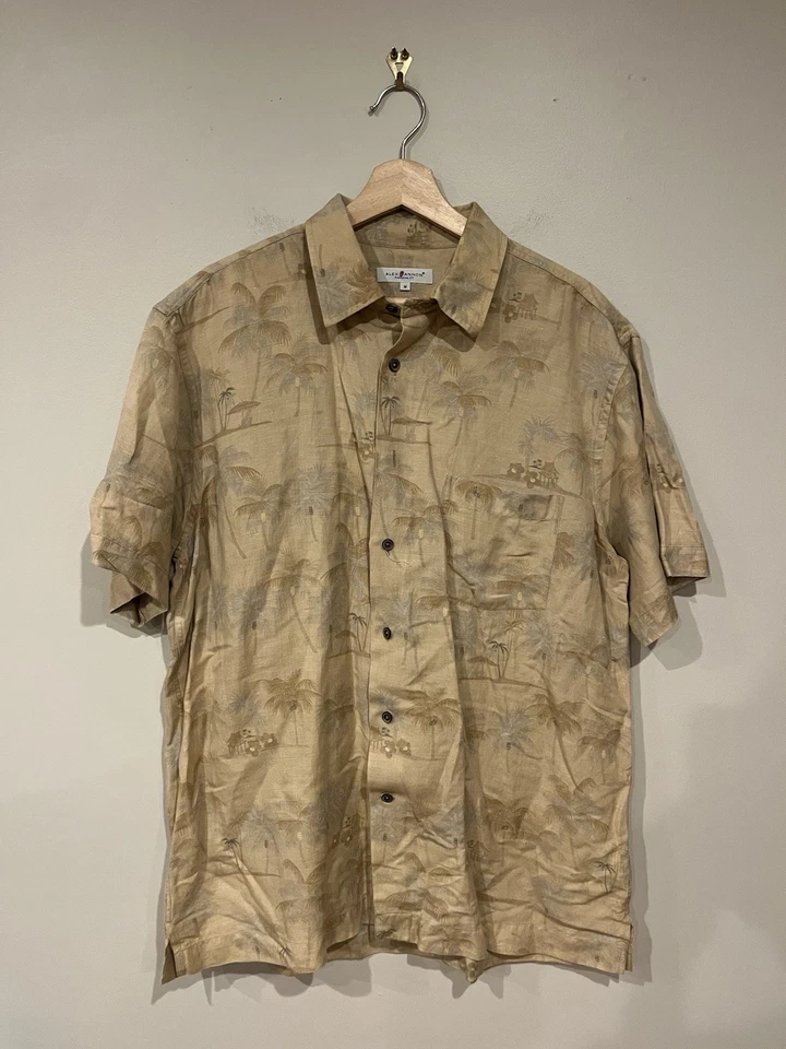 Alex Cannon Men’s Short Sleeve Button Down Hawaiian Shirt Palm Trees Medium M - Image 1 of 1