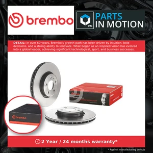 2x Brake Discs Pair Vented fits AUDI A6 C8 2.0D Front 2018 on 318mm Set Brembo - Picture 1 of 8