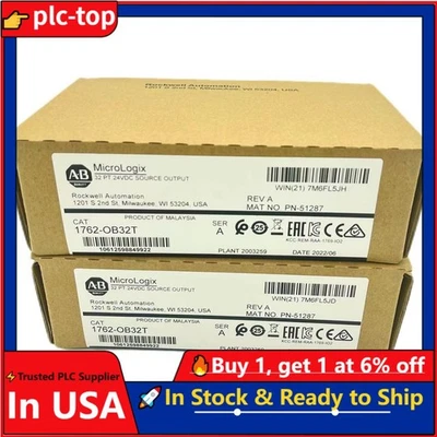 New Sealed 1762-OB32T MicroLogix 32 Point D/O Module 1762OB32T AB US Free Tax - Image 1 of 4