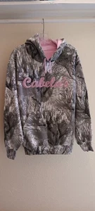 Cabela's Women's XL Pink Realtree Camo Hoodie Sweatshirt Embroidered - Picture 1 of 3