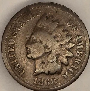 Centesimo testa di indiano 1868 G - Foto 1 di 2