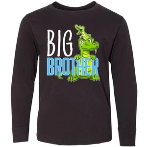 Inktastic Big Brother With Cute Alligators Youth Long Sleeve T-Shirt Siblings - Picture 1 of 3