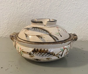 Keramik Ton Handbemalt Fisch Dampfgarer Backen Auflaufform Hot Pot Japanisch  - Bild 1 von 10