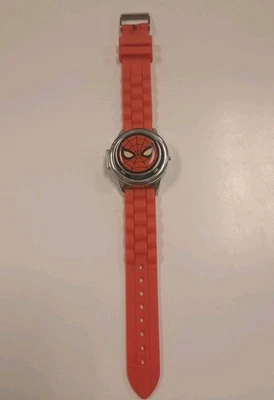 Marvel Spider-Man Unisex Watch with Metallic Spinner Top in Red Needs Batteries  - Image 1 of 4