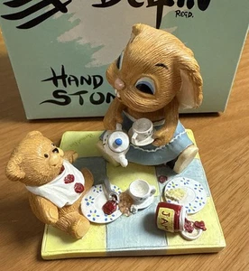 Pendelfin Sugar Picnic Rabbit Vgc But Missing The Tea Pouring From Teapot In Box - Picture 1 of 2
