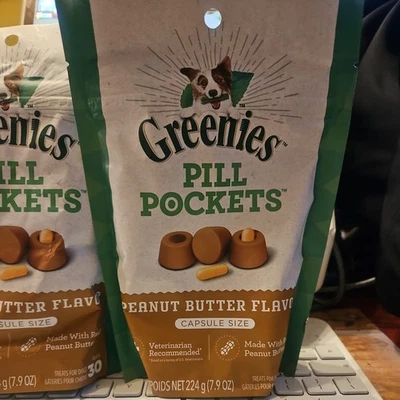 Tableta de pollo Greenies con bolsillos para pastillas tamaño 30 unidades golosinas medicinales para perros Foto 1 de 3