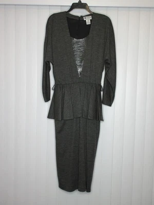 Frances La Vie 女式复古羊毛混纺长袖分层铅笔裙 8 B12 — 第 1/4 张图片