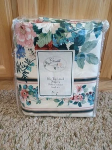 NOS Vintage Croscill Country Manor Pole Top Lined Drapery W/ Tiebacks 84"X84" - Picture 1 of 4
