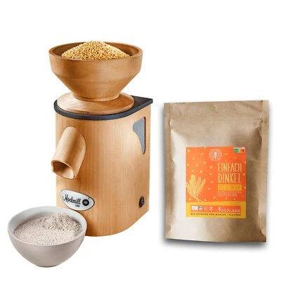 Mockmill Lino 100 + 2,5 kg Bio Dinkel | Getreidemühle Starter-Kit | 100 g/min - Bild 1 von 4