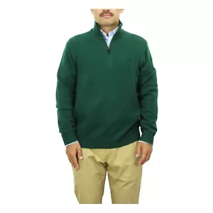 Suéter Polo Ralph Lauren Manga Larga 1/2 Cremallera Lana Sólida/Cachemira - Verde - - Imagen 1 de 3