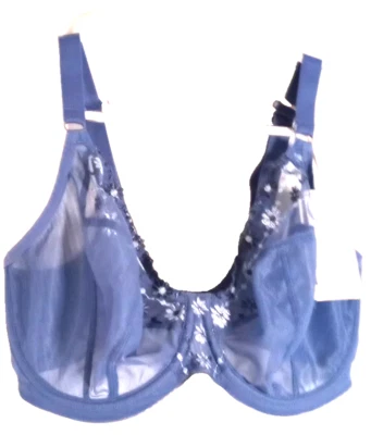 Elomi Matilda Bra Denim Blue underwire bra 32GG NWT - Image 1 of 4