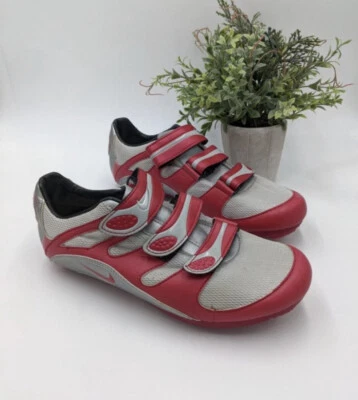 NIKE дорожный велосипед велосипед спиннинг туфли 2 или 3 болта серый розовый красный 39 США женщин 8 - Изображение 1 из 4