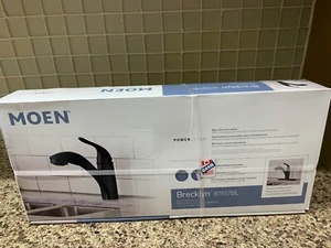 MOEN CANADA Single Handle Kitchen Pullout Faucet in Matte Black - Picture 1 of 11