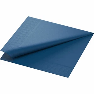 1000 Duni Servietten, dunkelblau, 3-lag., 40x40 cm, 1/4 Falz, 213547 Zelltuch - Bild 1 von 1