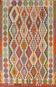 Colorful Southwestern Kilim Hand woven Reversible Living Room Area Rug 7'x10' - Picture 1 of 10