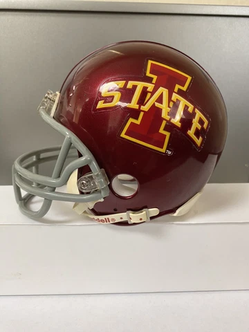 IOWA STATE (SCRATCHES ON HELMET) AUTHENTIC MINI FOOTBALL HELMET Cover