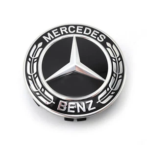 Mercedes-Benz OEM Alloy Wheel Center Hub Centre Cap Black 75mm A2224002200 9040 - Picture 1 of 11