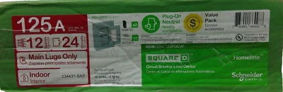 Square D Main Lug Plug-On Neutral Load Center 125A 12-Space 24-Circuit - Image 1 of 4