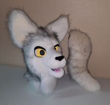 Snow Wolf Fursuit Partial Animal Costume Mascot Head And Tail!