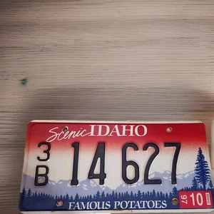 Idaho License Plate 1997 Scenic Benewah County Famous Potatoes 3B 14627 Man Cave - Picture 1 of 2