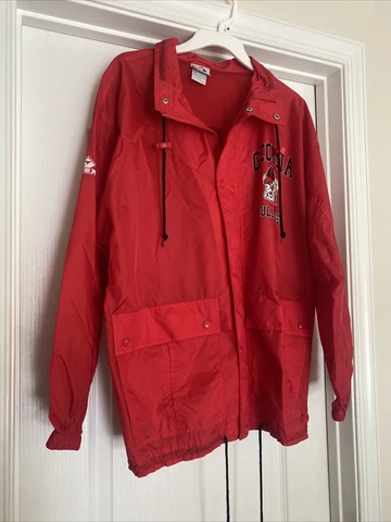 Vintage red Georgia Bulldogs Apex One Windbreaker Nylon Jacket Size L Cover