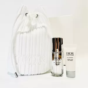 Christian Dior White Small Pouch Bucket Bag + Dior Capture OX-C Samples (NO BOX) - Picture 1 of 2