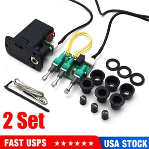 2 Set For Acoustic Guitar Pickups 3-Bands Active Equalizer Preamp Piezo Pickup - Picture 1 of 10