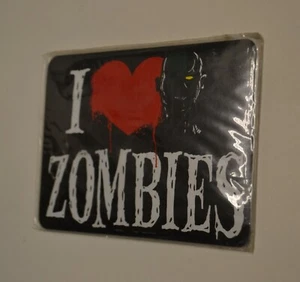 Calamita paracolpi I Love Zombies - rettangolo 5x4 pollici - Foto 1 di 2