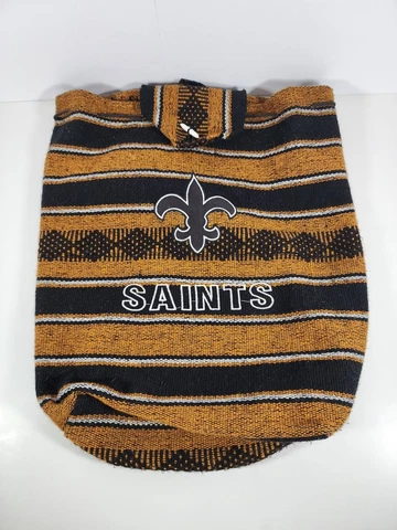 Mexican backpack, handmade bag tote NFL New Orleans Saints logo woven NEW Cover