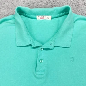 Castro Golf Poloshirt Herren 3XL Grün Baumwolle Kurzarm Freizeit Activewear XXXL - Bild 1 von 13