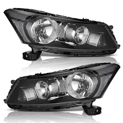Headlights Assembly For 2008-2012 Honda Accord 4Dr Sedan Corner Lamp Left+Right Foto 1 de 4