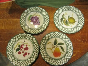 4 Certified International-Raymond Waites Cornucopia 11" Dinner Plates-Fruit-Latt - Picture 1 of 10